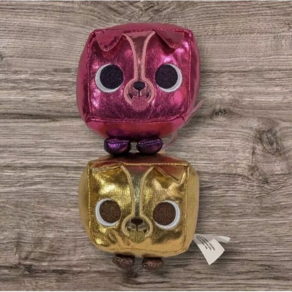 Pet Simulator Plush X Dark Matter Mystery Golden Cooper Dog Metallic Pink Set
